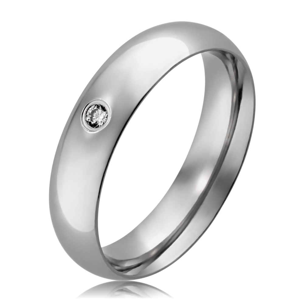 Aliança de Aço Abaulada Anatômica Com Zircônia
