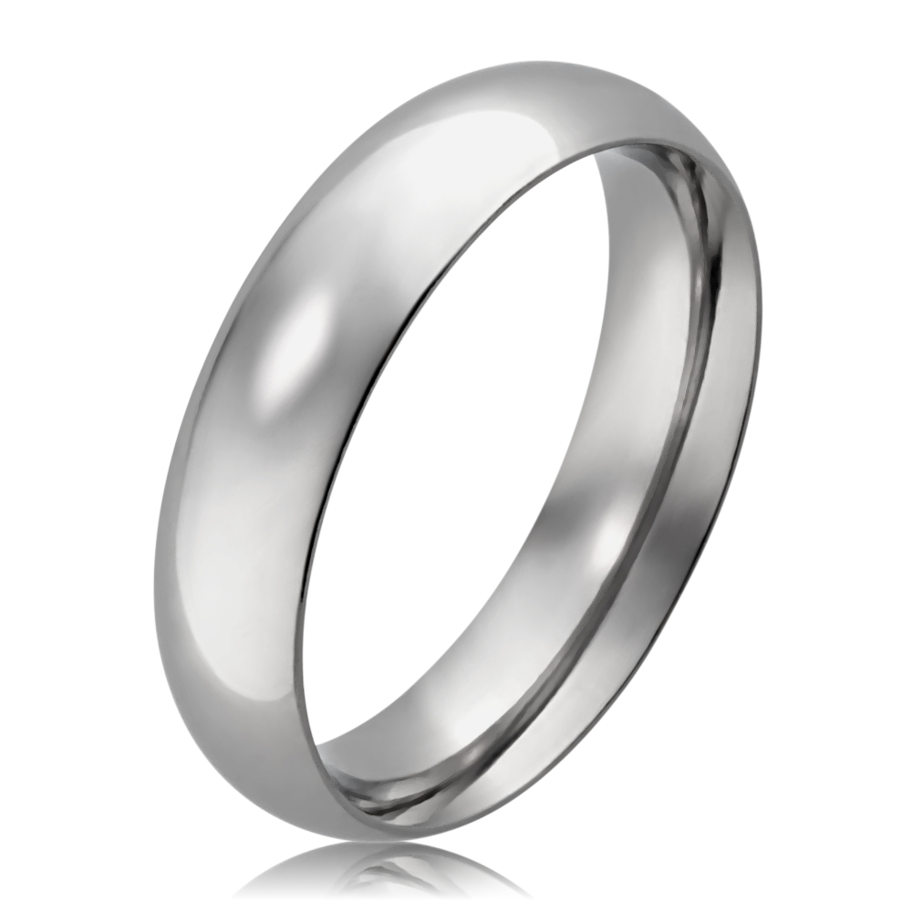 Aliança de Aço Liso Abaulada Anatômica